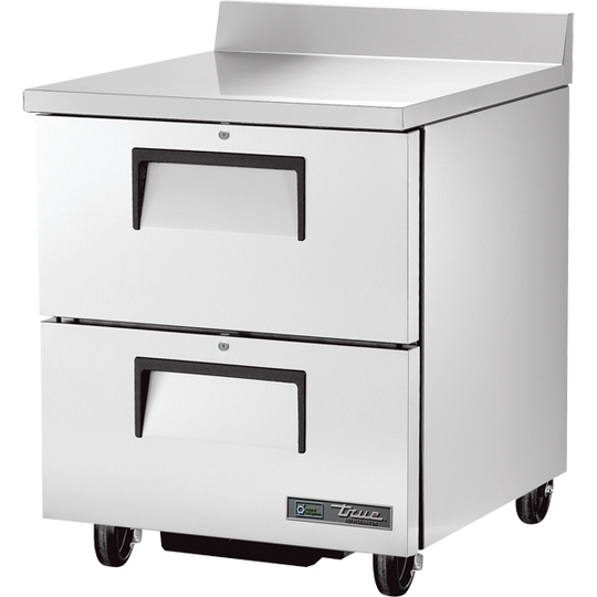 True TWT-27D-2-HC 27-5/8" Worktop Refrigerator - 2 drawers