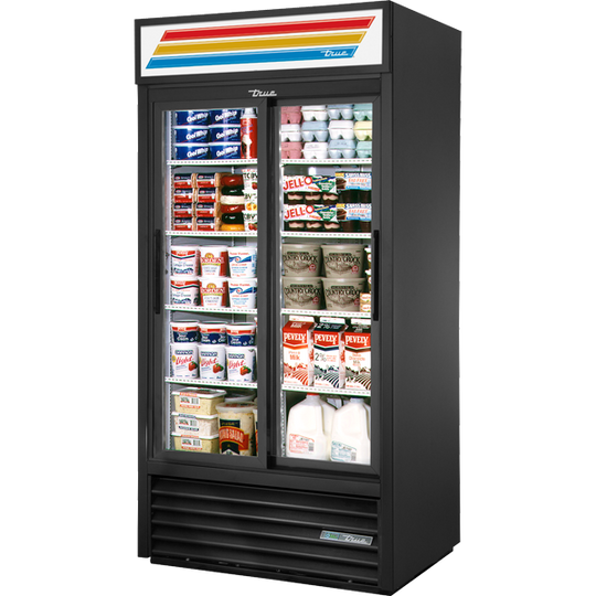 True GDM-33-HC-LD 39-1/2" Glass Door Merchandiser - 2 swing glass doors