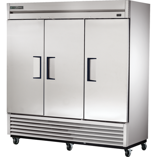 True T-72F-HC 78-1/8" Reach-In Freezer - 3 Solid Swing Doors
