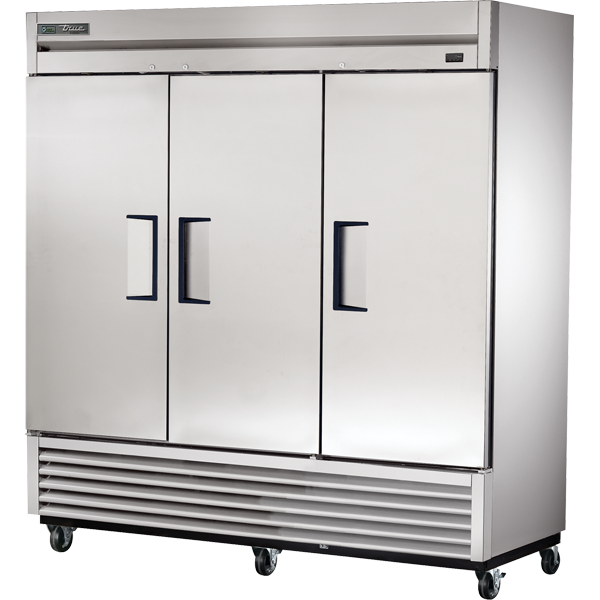 True T-72F-HC 78-1/8" Reach-In Freezer - 3 Solid Swing Doors