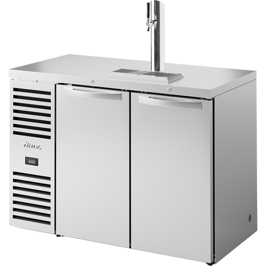 True TDR48-RISZ1-L-S-SS-1 48" Premier Bar Refrigerator - 2 solid doors