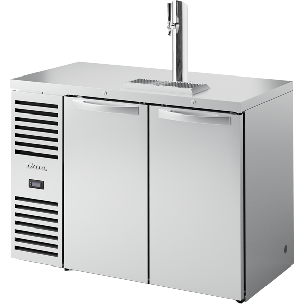 True TDR48-RISZ1-L-S-SS-1 48" Premier Bar Refrigerator - 2 solid doors