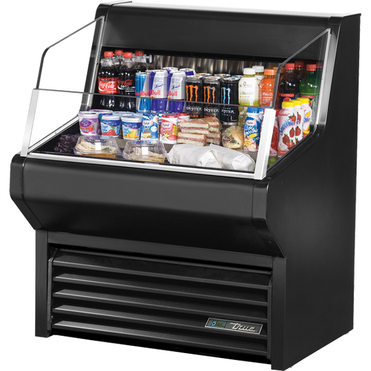 True THAC-36-HC-LD 36-1/8" Open Air Merchandiser - Horizontal Air Curtain, 3 adjustable shelves