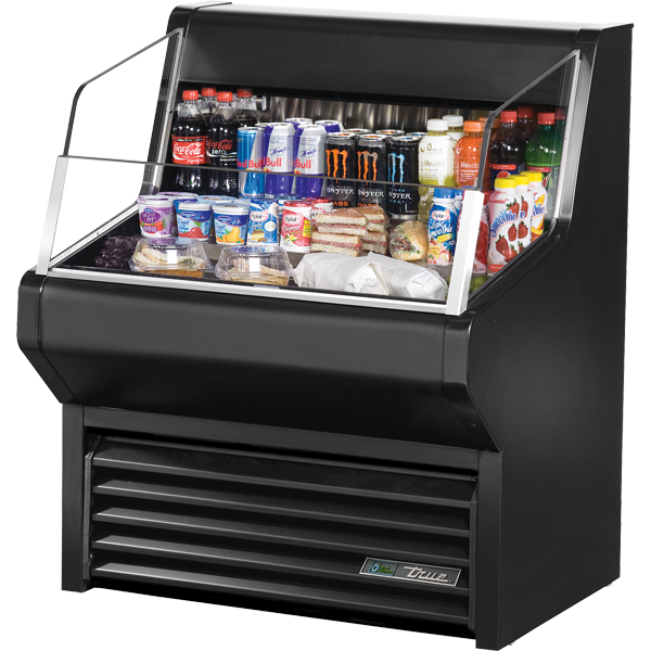 True THAC-36-HC-LD 36-1/8" Open Air Merchandiser - Horizontal Air Curtain, 3 adjustable shelves