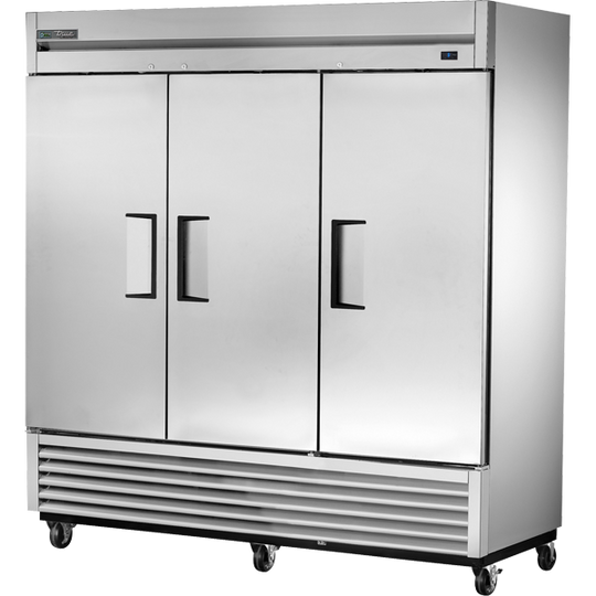 True TS-72F-HC 78-1/8" Reach-In Freezer - 3 Solid Swing Doors