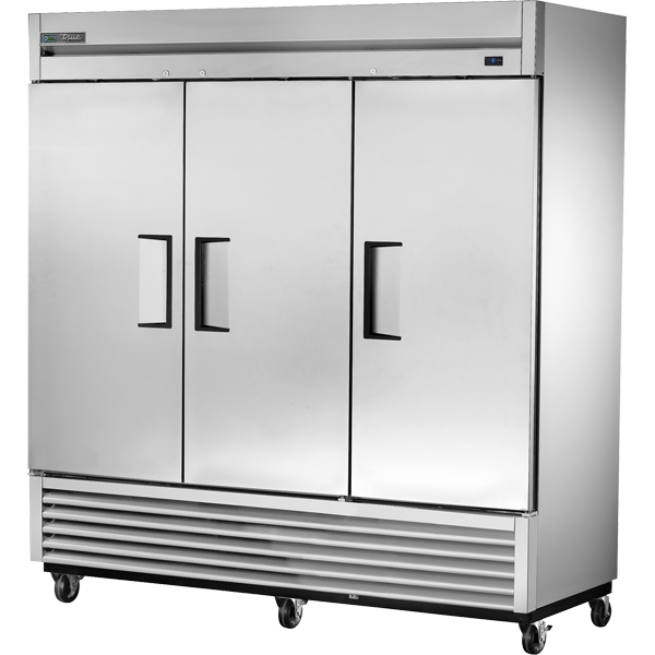 True TS-72F-HC 78-1/8" Reach-In Freezer - 3 Solid Swing Doors