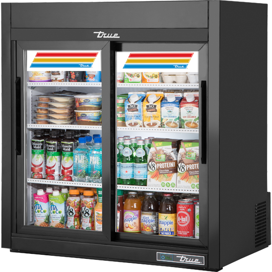 True GDM-09-SQ-HC-LD 36" Glass Door Merchandiser - 2 swing glass doors