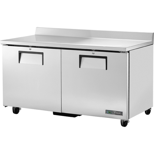 True TWT-60-HC 60-3/8" Worktop Refrigerator - 2 solid doors