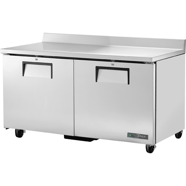 True TWT-60-HC 60-3/8" Worktop Refrigerator - 2 solid doors