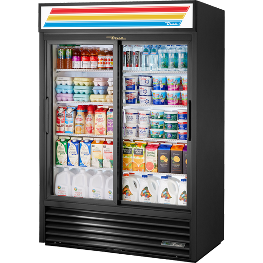 True GDM-47-HC-LD 54-1/4" Glass Door Merchandiser - 2 swing glass doors