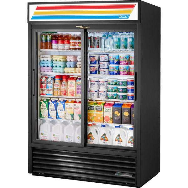 True GDM-47-HC-LD 54-1/4" Glass Door Merchandiser - 2 swing glass doors