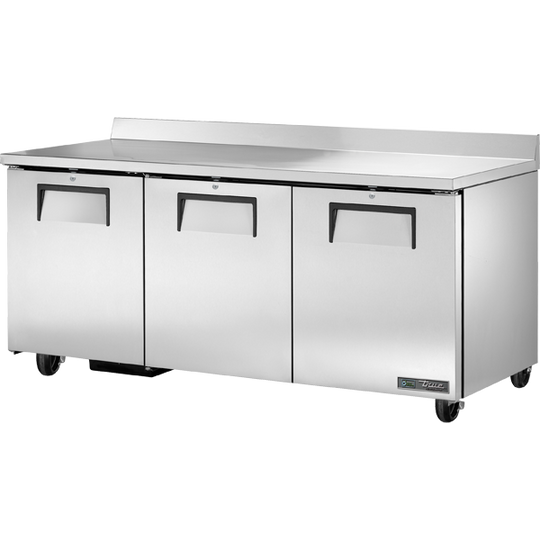 True TWT-72-HC 72-3/8" Worktop Refrigerator - 3 solid doors