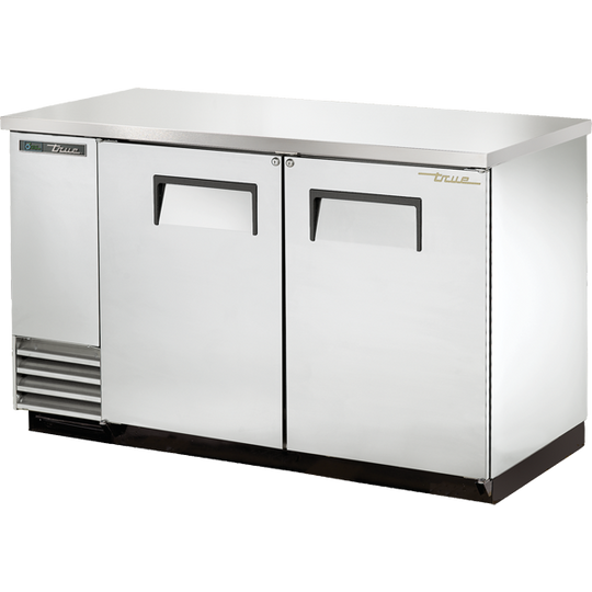 True TBB-2-S-HC 58-7/8" Back Bar Cooler - 2 solid swing doors, Stainless