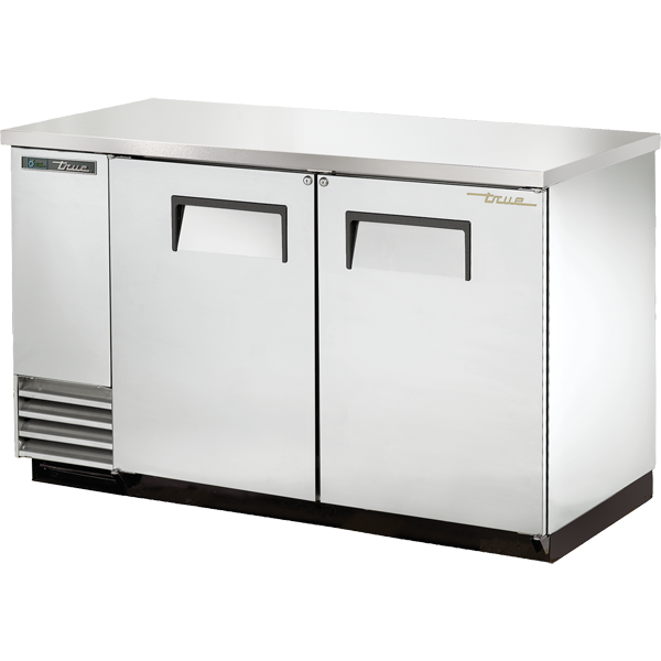 True TBB-2-S-HC 58-7/8" Back Bar Cooler - 2 solid swing doors, Stainless