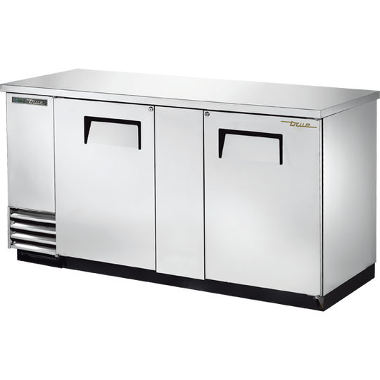 True TBB-3-S-HC 69-1/8" Back Bar Cooler - 2 solid swing doors, Stainless