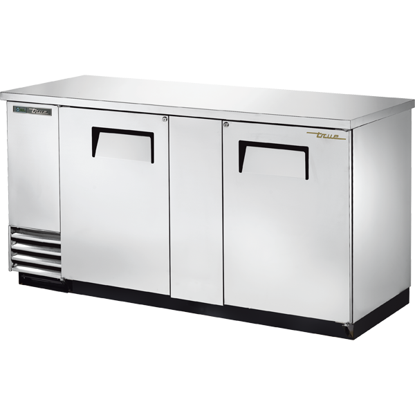 True TBB-3-S-HC 69-1/8" Back Bar Cooler - 2 solid swing doors, Stainless