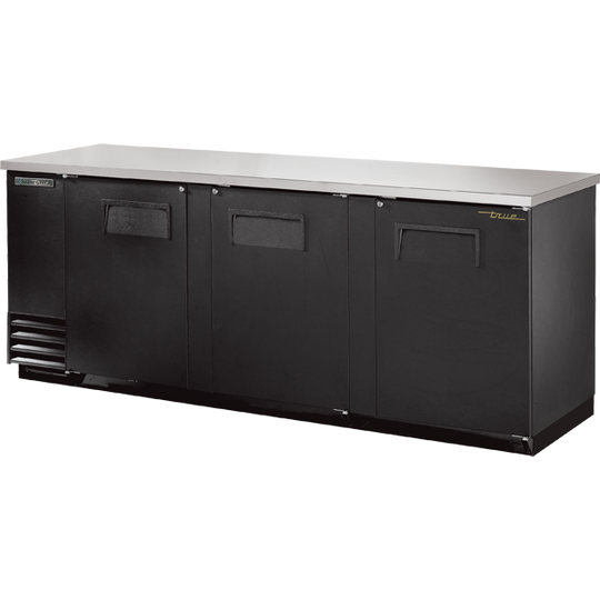 True TBB-4-HC 90-3/8" Back Bar Cooler - 3 solid swing doors
