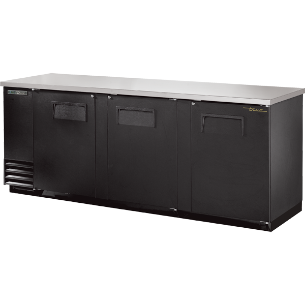 True TBB-4-HC 90-3/8" Back Bar Cooler - 3 solid swing doors